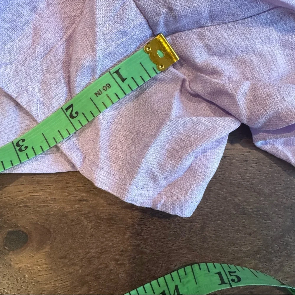 Mi ami‎ Spaghetti Strap Lavender Shorts Romper, Flirty Ruffles, Size L